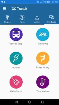 GO Transit android App screenshot 1